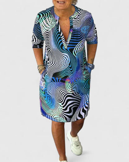 Helinae™ | Sophisticated V-neck Dress