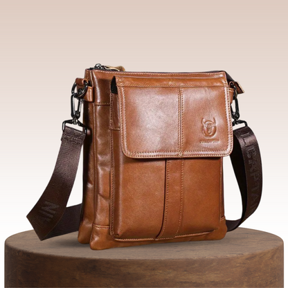 Colton | Slim Leather Crossbody with Flap Pocket Design