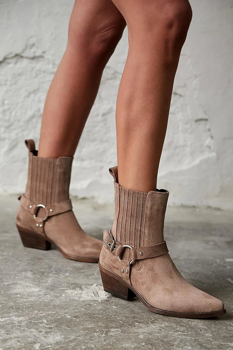 Aria® | Western Ankle Boots Made of Suede