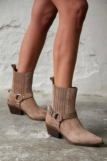 Aria® | Western Ankle Boots Made of Suede