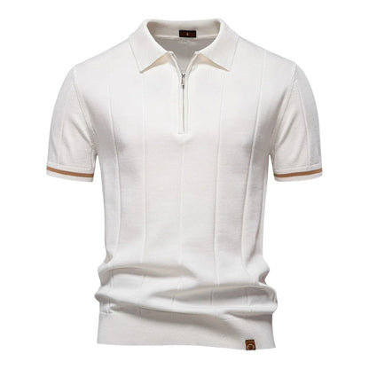 EROSS - MODERN TEXTURED ZIP POLO