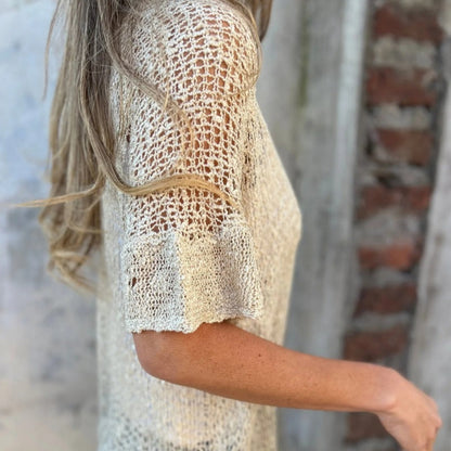 MAISIE - OPEN-WEAVE KNIT CARDIGAN