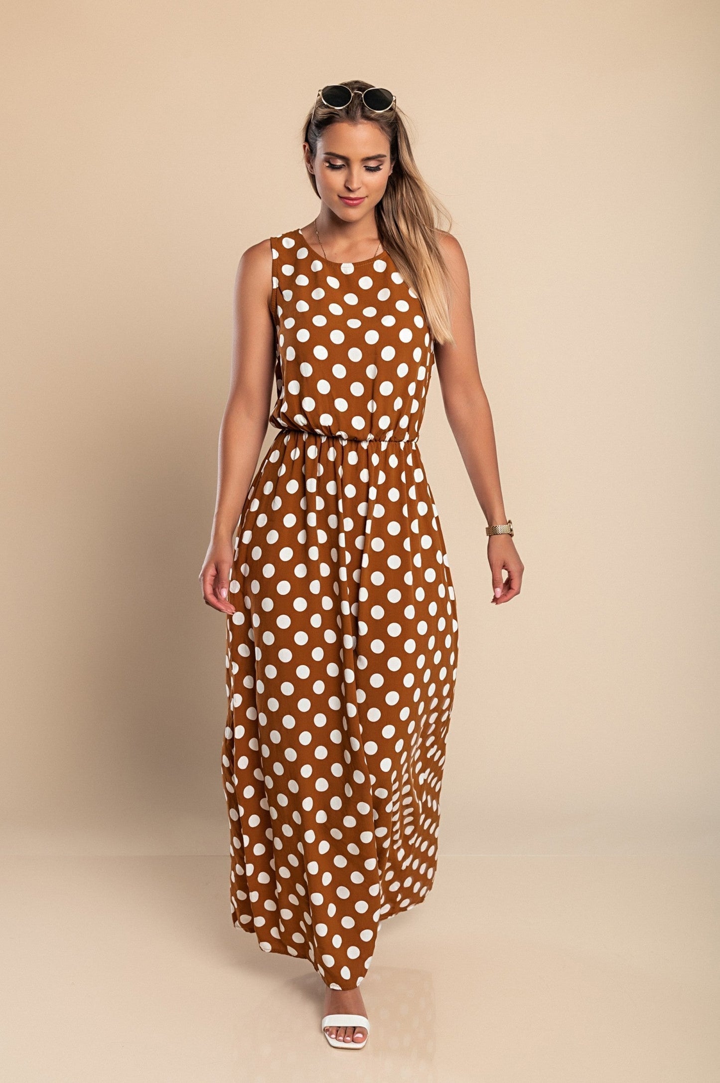 Amber | Long Dot Dress