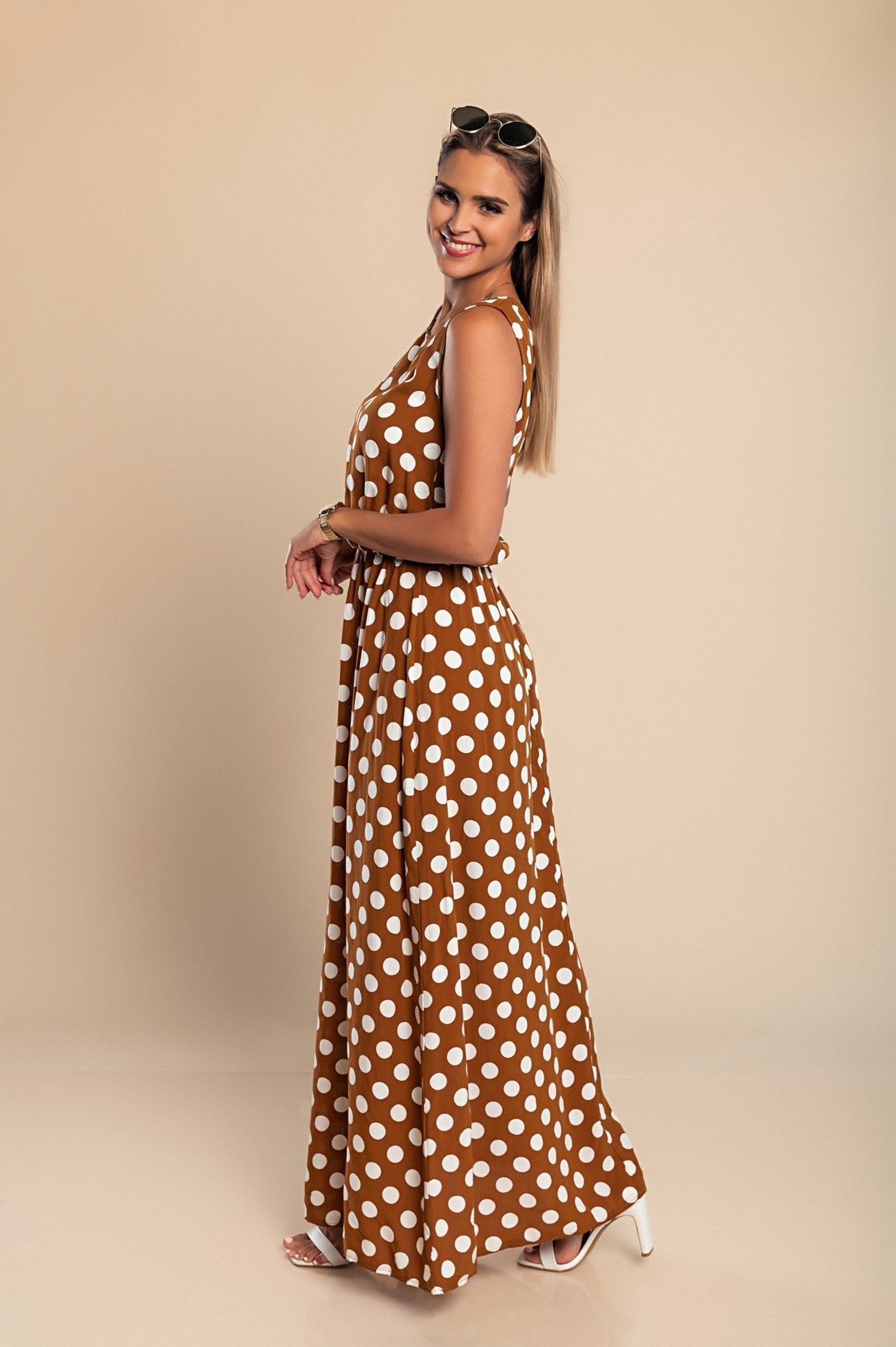 Amber | Long Dot Dress