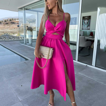 SUGAR - SLEEVELESS HIGH SLIT MAXI DRESS