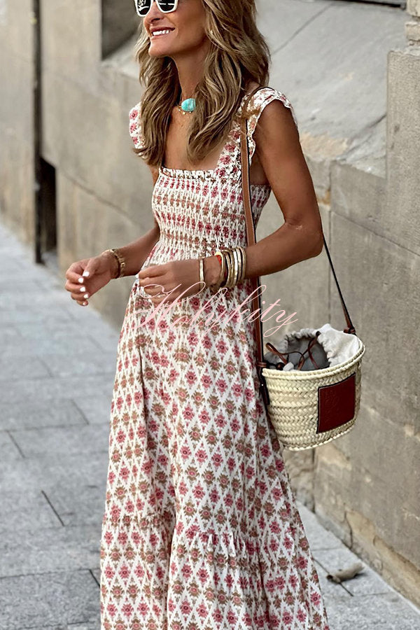 SAPPHIRE - FLORAL PRINT STRAPPY SUMMER DRESS