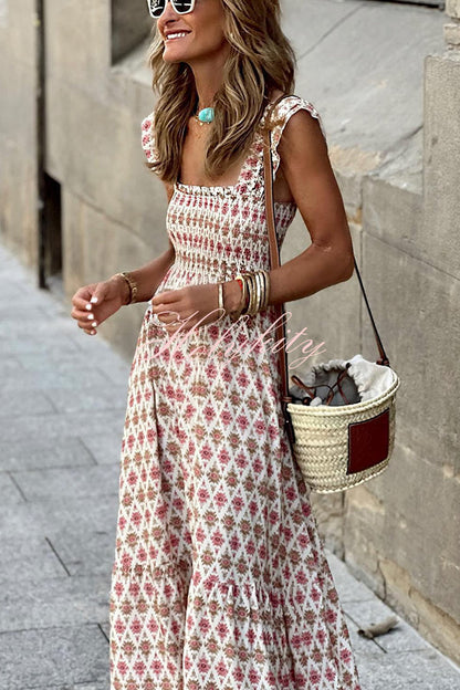 SAPPHIRE - FLORAL PRINT STRAPPY SUMMER DRESS