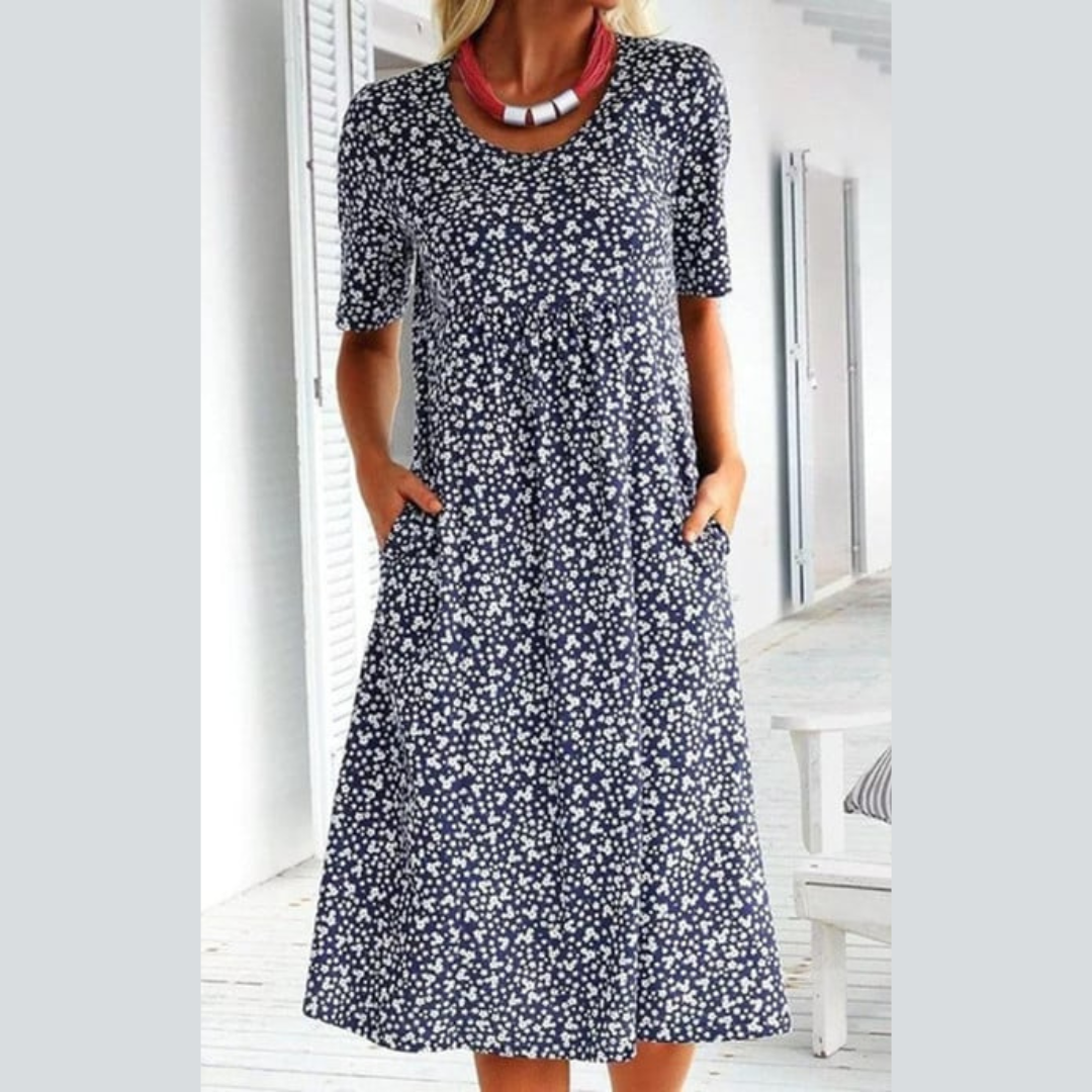 LEVILYNN - CHIC MIDI FLORAL DRESS