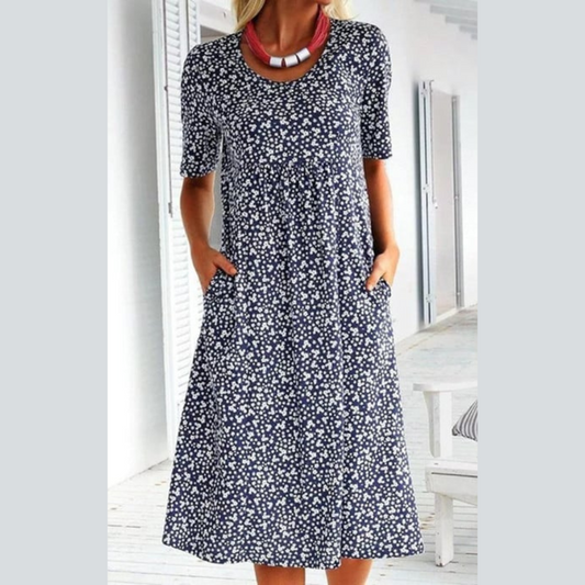 LEVILYNN - CHIC MIDI FLORAL DRESS