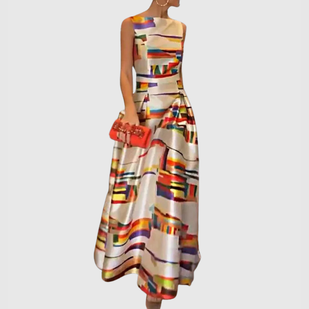 RICZEL - MULTI COLOR PRINT MAXI DRESS