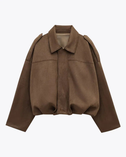ADA - FAUX SUEDE  BOMBER JACKET
