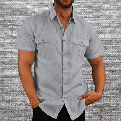 DARREN- BUTTON-UP POLO WITH DUAL POCKETS