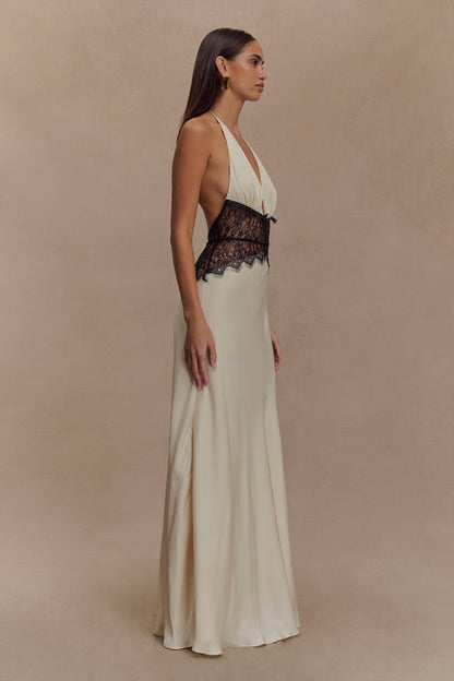 KEILANI - ELEGANT HALTER NECK BACKLESS GOWN