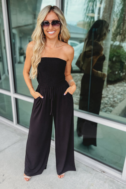 DESTINY - EFFORTLESS STYLE SMOCKED JUMPSUIT
