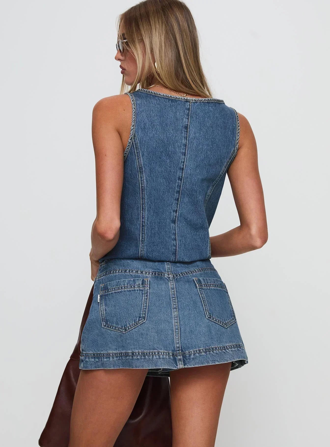 COURTNEY - RYDER DENIM TOP AND SKIRT