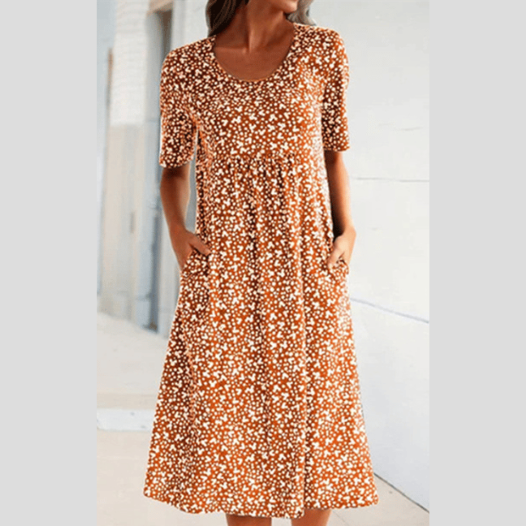 LEVILYNN - CHIC MIDI FLORAL DRESS