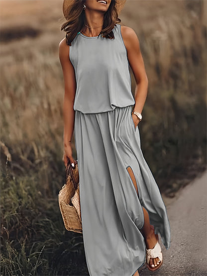 MAIA - SLEEVELESS FLOOR LENGTH DRESS