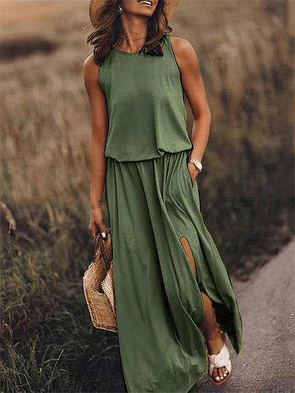 MAIA - SLEEVELESS FLOOR LENGTH DRESS