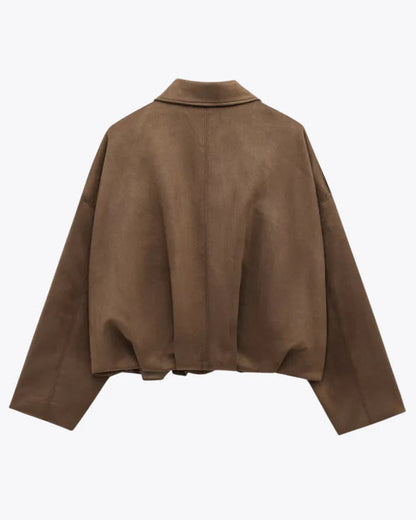 ADA - FAUX SUEDE  BOMBER JACKET