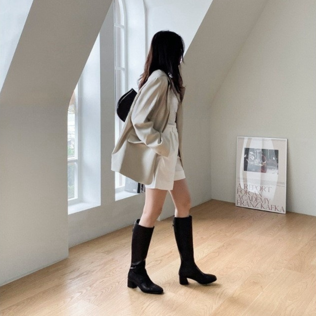 MYA - HIGH WAISTED KNEE LENGTH LADY BOOTS