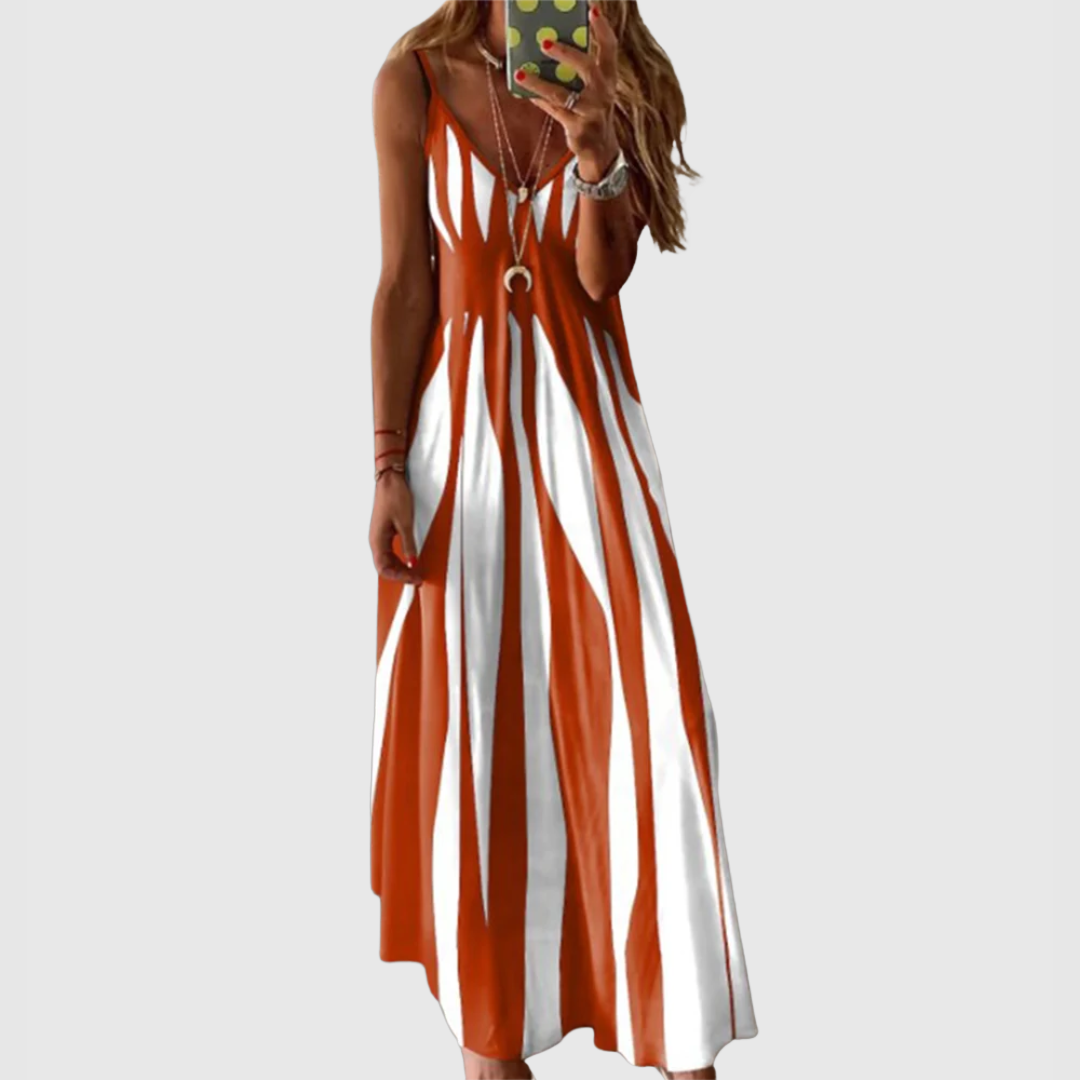 JARIE - ARTISANAL CLAY DESIGN LONG DRESS