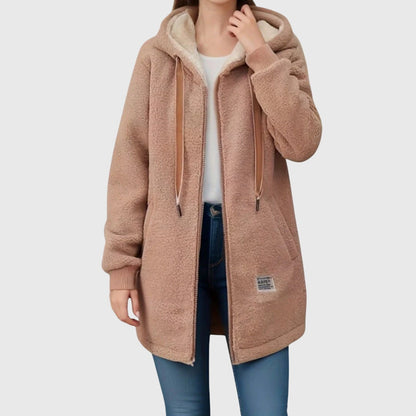 ANJIE - LUSH FLEECE MID-LENGTH JACKET