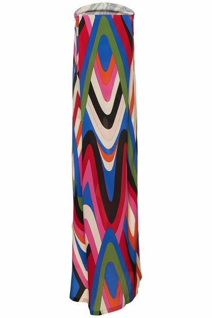 MARLEIGH - STRAPLESS PRINT MAXI DRESS WITH SLIT