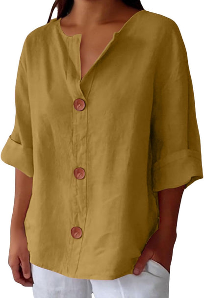 CAMERON - CLASSIC LIGHTWEIGHT LINEN TOP