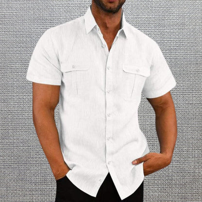 DARREN- BUTTON-UP POLO WITH DUAL POCKETS
