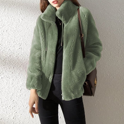HILDA – STREET STYLE FUZZY FLEECE COAT
