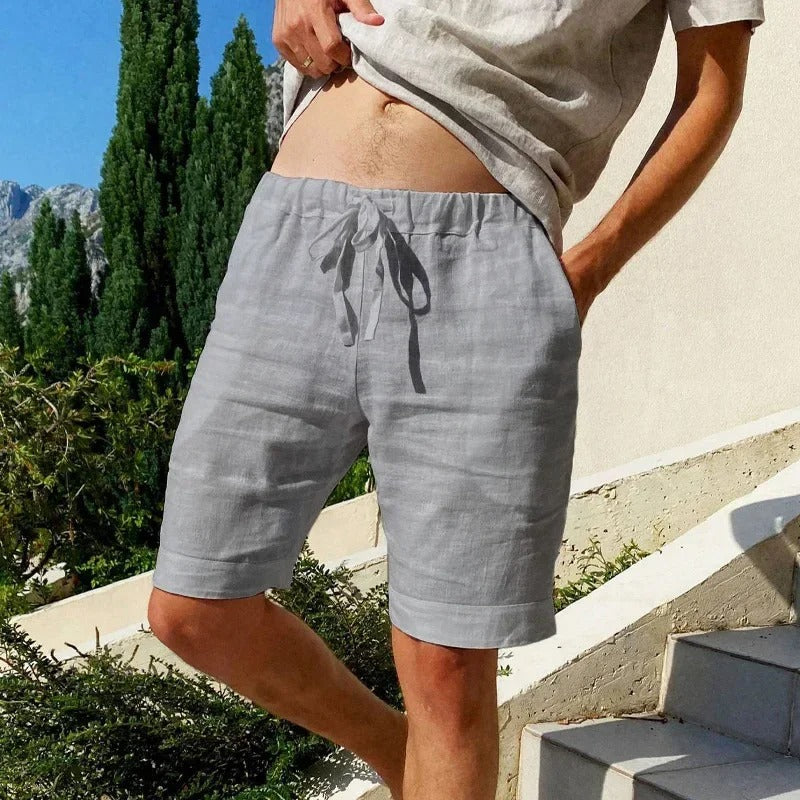 GILFORD - BREATHABLE COTTON LINEN SHORTS