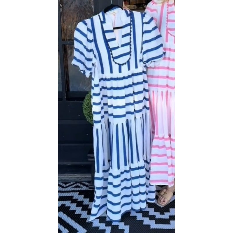 EMERY - STRIPED RELAXED MIDI DRESS
