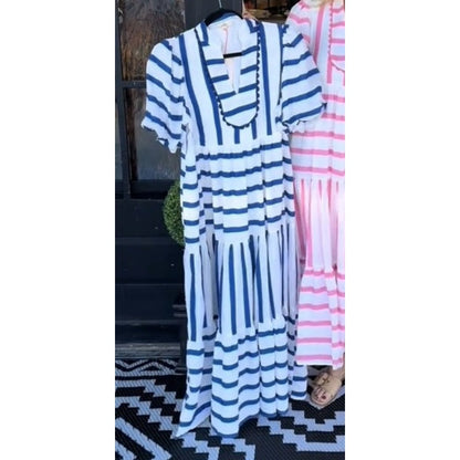 EMERY - STRIPED RELAXED MIDI DRESS