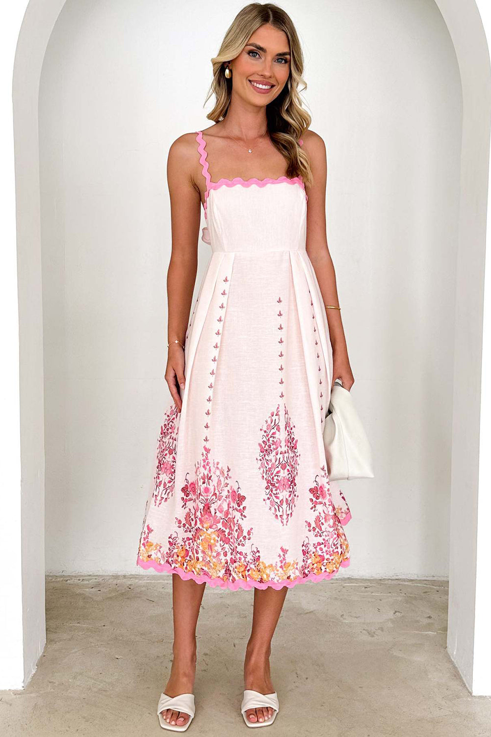 ARETE - FLORAL BLOOM BACKLESS DRESS