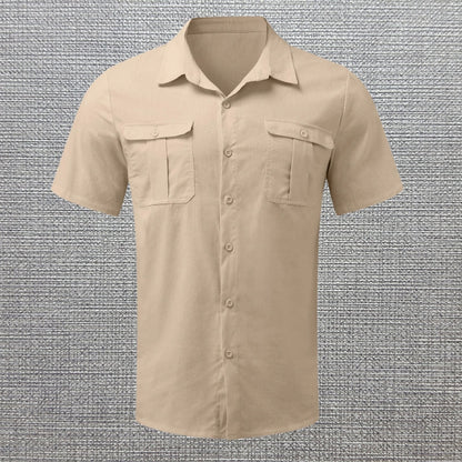 DARREN- BUTTON-UP POLO WITH DUAL POCKETS
