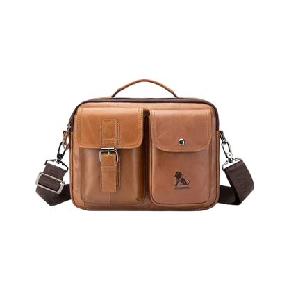 Grady | Classic Leather Shoulder Bag with Vintage Buckle Detail