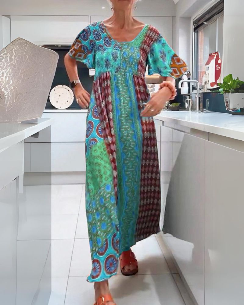 HERMINA - COLORED BOHEMIAN DRESS