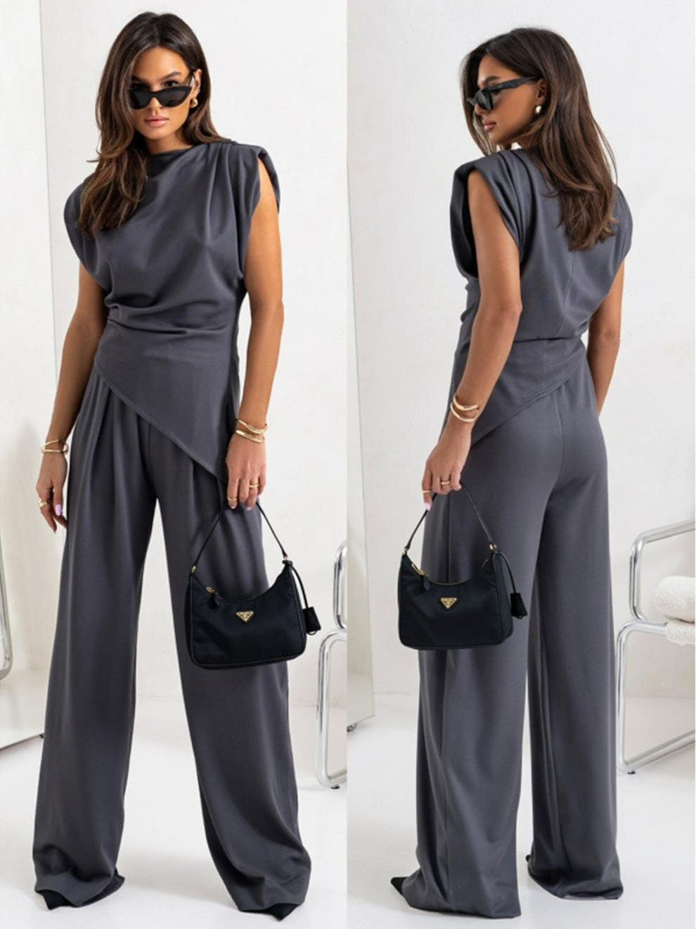DOLLY - PLEATED TANK TOP AND TROUSER SET