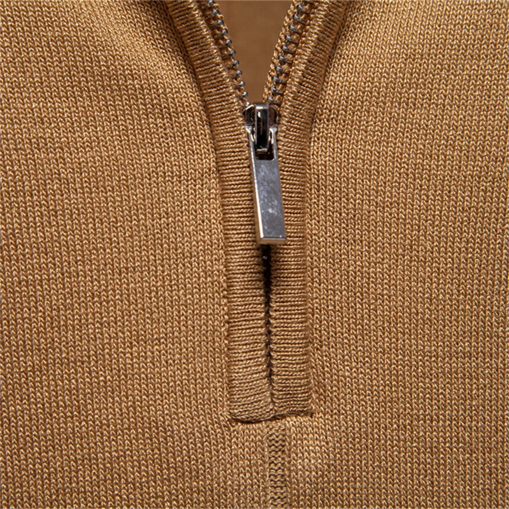 EROSS - MODERN TEXTURED ZIP POLO