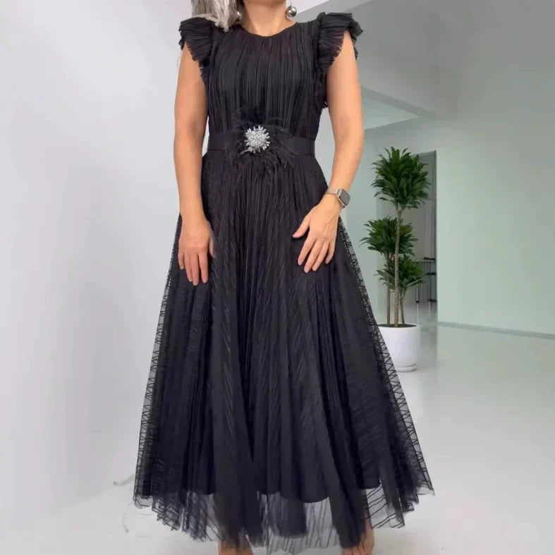 ESMAY - SOFT DRAPE PLEATED BODYCON DRESS