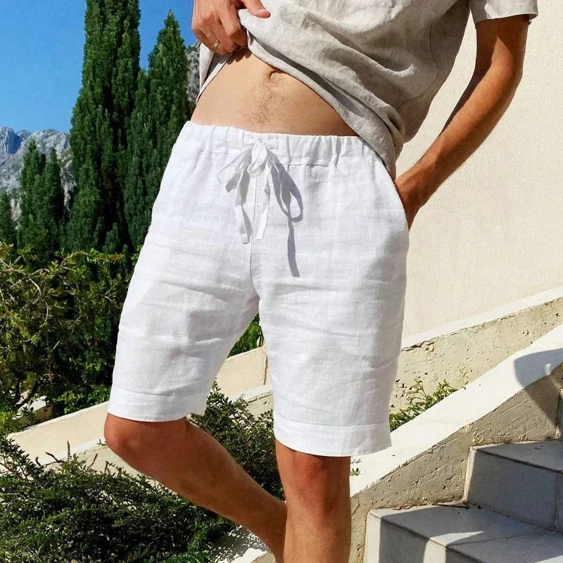 GILFORD - BREATHABLE COTTON LINEN SHORTS