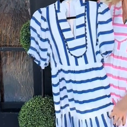 EMERY - STRIPED RELAXED MIDI DRESS