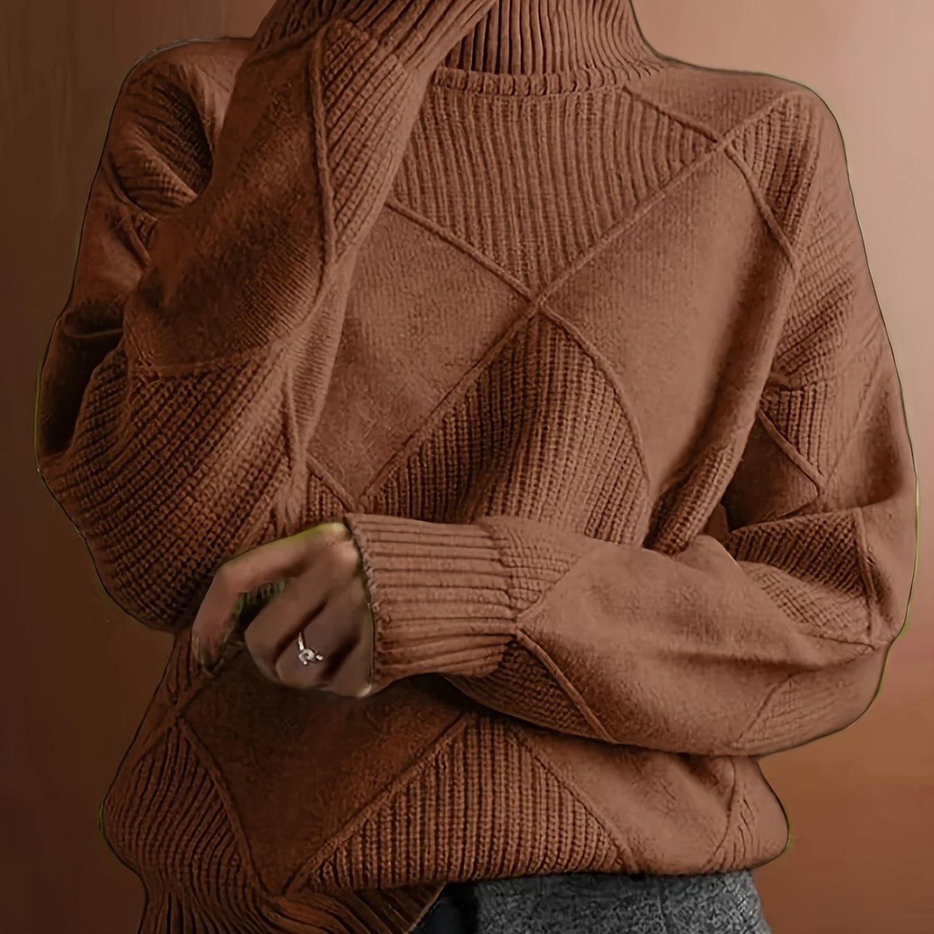 Jessie | Knitted Sweater with High Collar