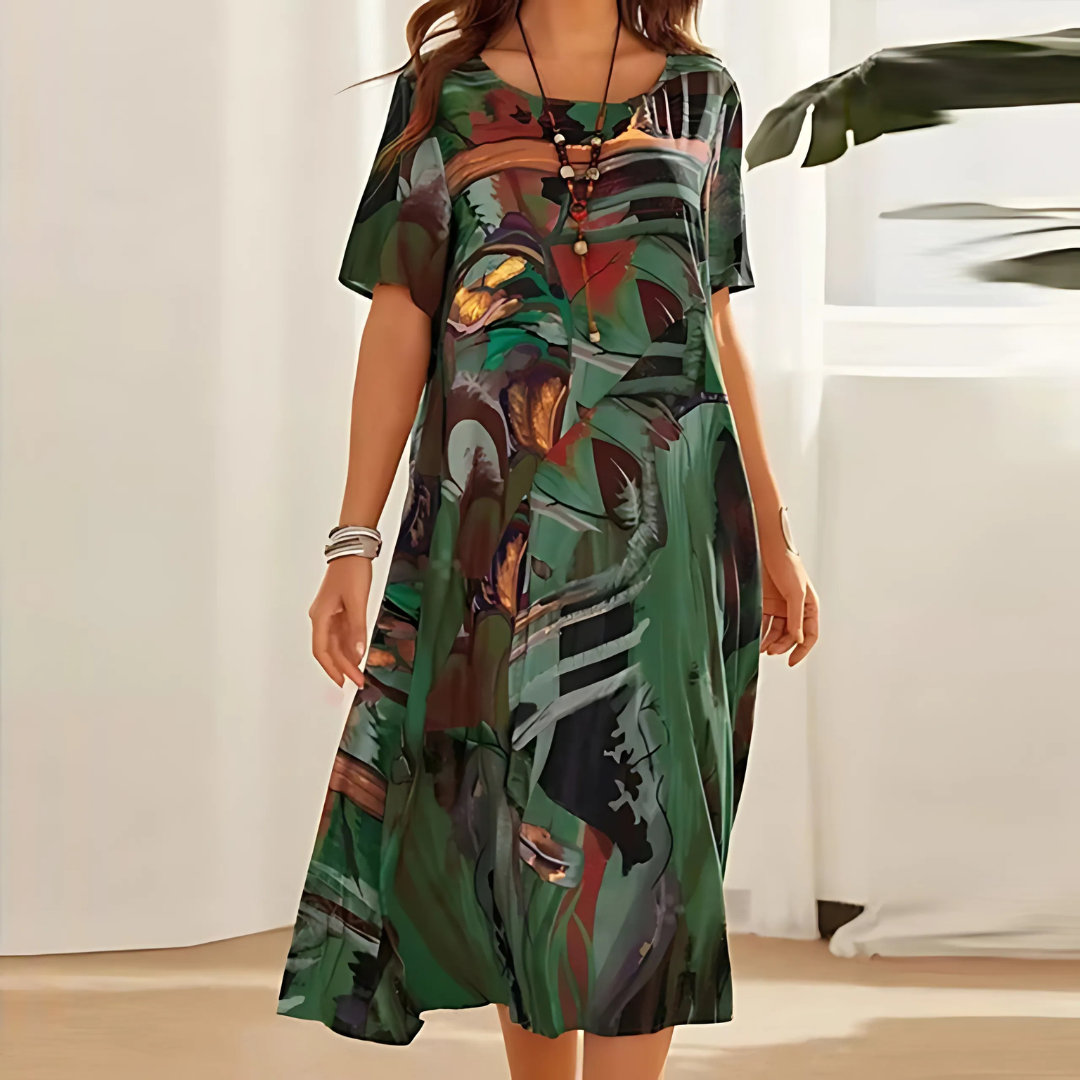 ANGELOU - SOFT GRAPHIC DRESS