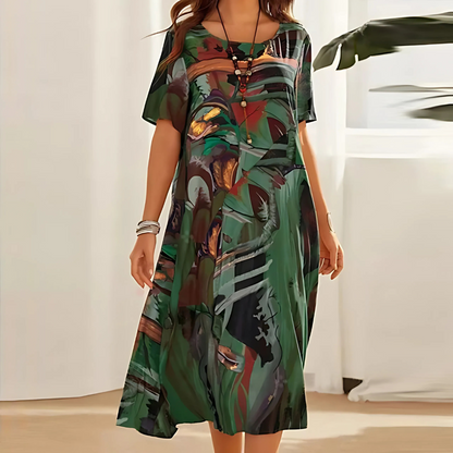 ANGELOU - SOFT GRAPHIC DRESS