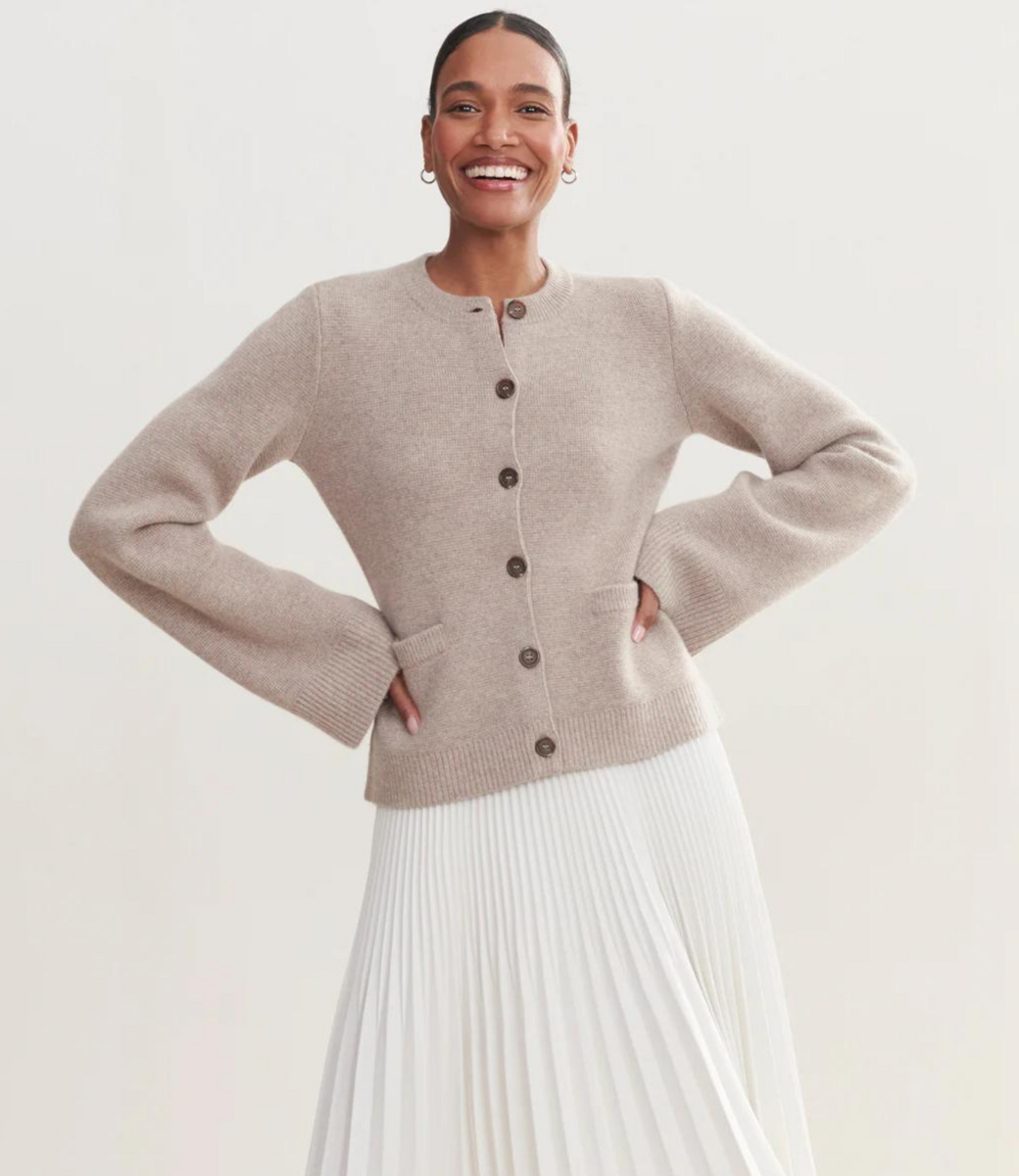 BELLAMY - BELL SLEEVE PLAIN CARDIGAN