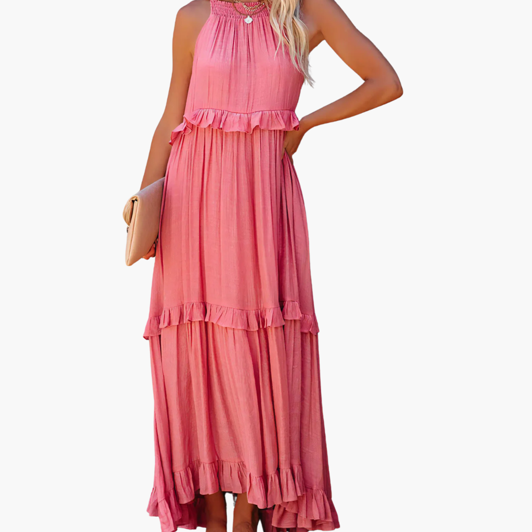 DIVINA - LIGHT RUFFLE STYLE DRESS