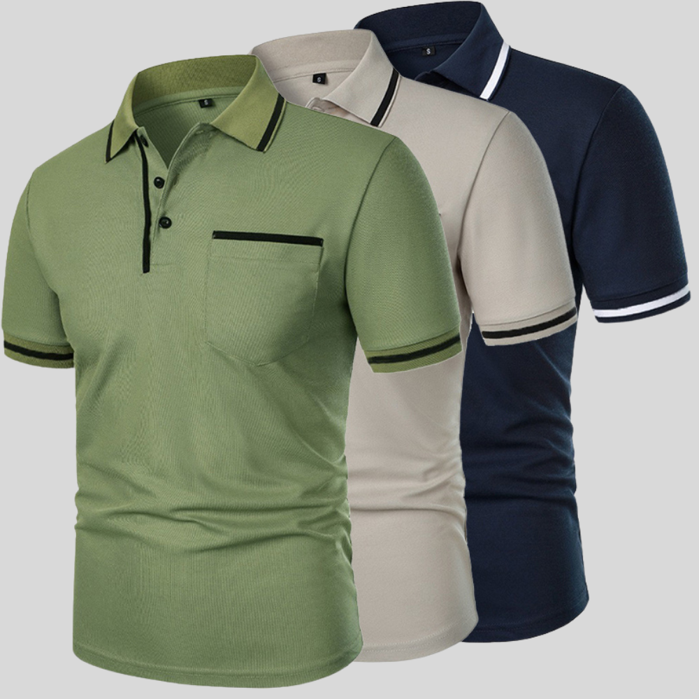JIM - SUMMER SOLID GOLF POLO SHIRT