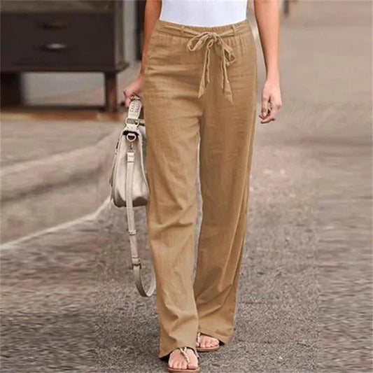 INGRID - STRETCH LINEN TROUSERS