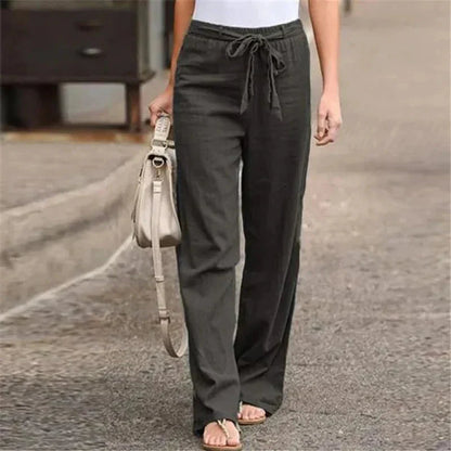 INGRID - STRETCH LINEN TROUSERS